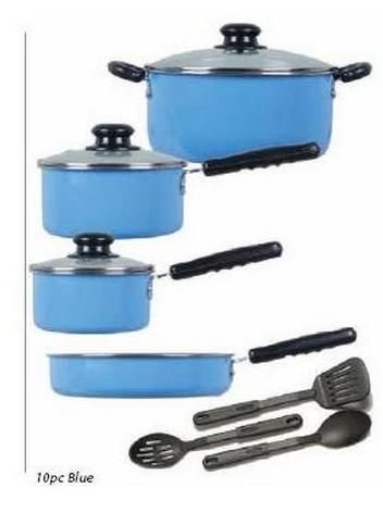 features the sunbeam everton 12 piece aluminum cookware set featuring