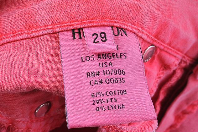 Hudson 29 7 Coral Pink Skinny Jean Denim Stretch Pant Trouser $154