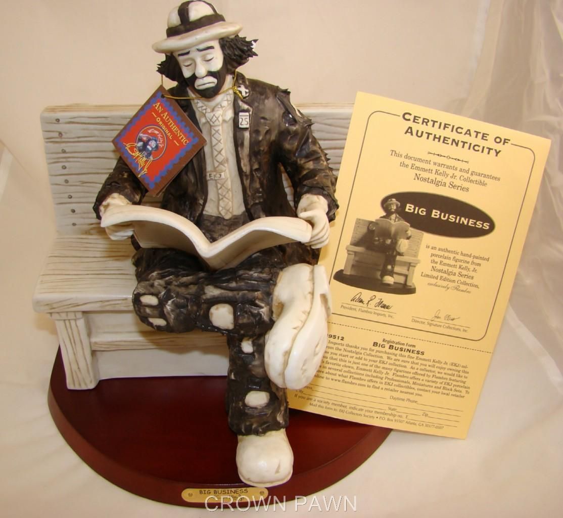 Emmett Kelly Jr Big Business Figurine by Flambro