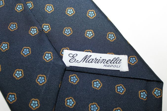 Marinella Self Tipped Extra Long 100 Silk Tie Made in Italy 60858