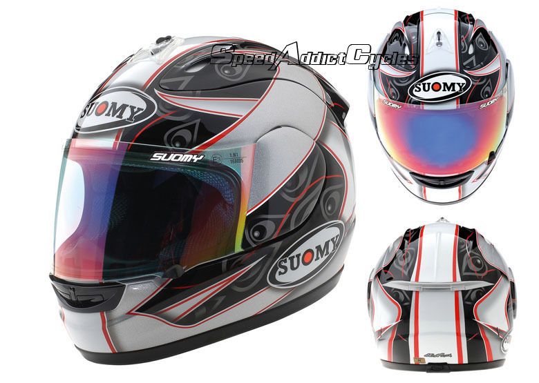 Suomy Excel Spec 1R Extreme Double Grey Full Face Motorcycle Helmet