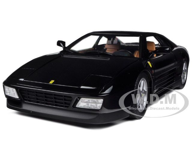 FERRARI 348 TB BLACK 1/18 DIECAST MODEL CAR BY HOTWHEELS X5530