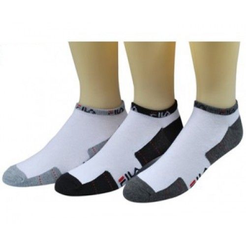 Fila 4 Pair Mens Fila Sport Low Cut Athletic Socks Assorted Colors