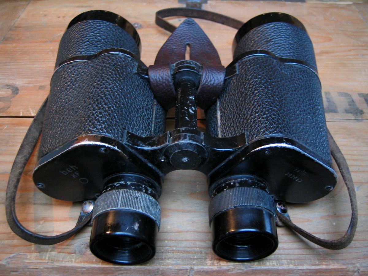 ERNST LEITZ Wetzlar 7x50 German WW2 BINOCULARS LEICA RANGE FINDER