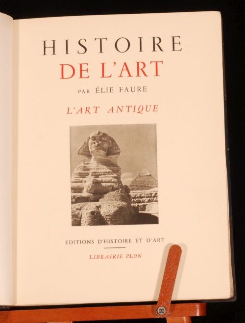 1939 Histoire de LArt Antique Élie Faure Illustrated