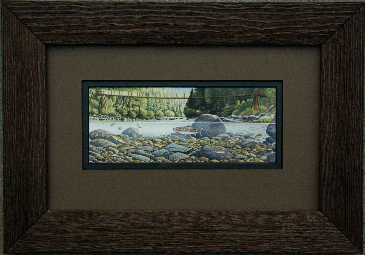 Rock Creek Montana Trout Fly Fishing Ron Jenkins Framed Art on PopScreen