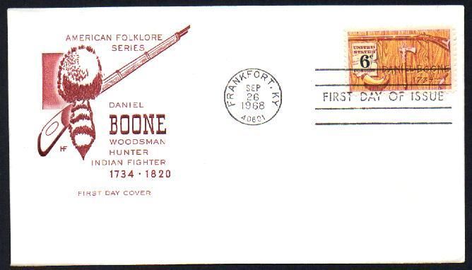 1357 Daniel Boone House of Farnam Cachet FDC UA 1968