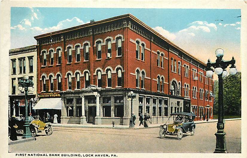 PA Lock Haven First National Bank Building Early T44179