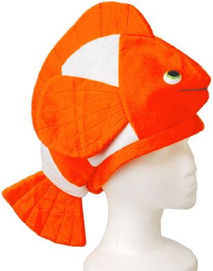 18 Stuffed Plush Nemo Clown Fish Hat Costume Party Cap