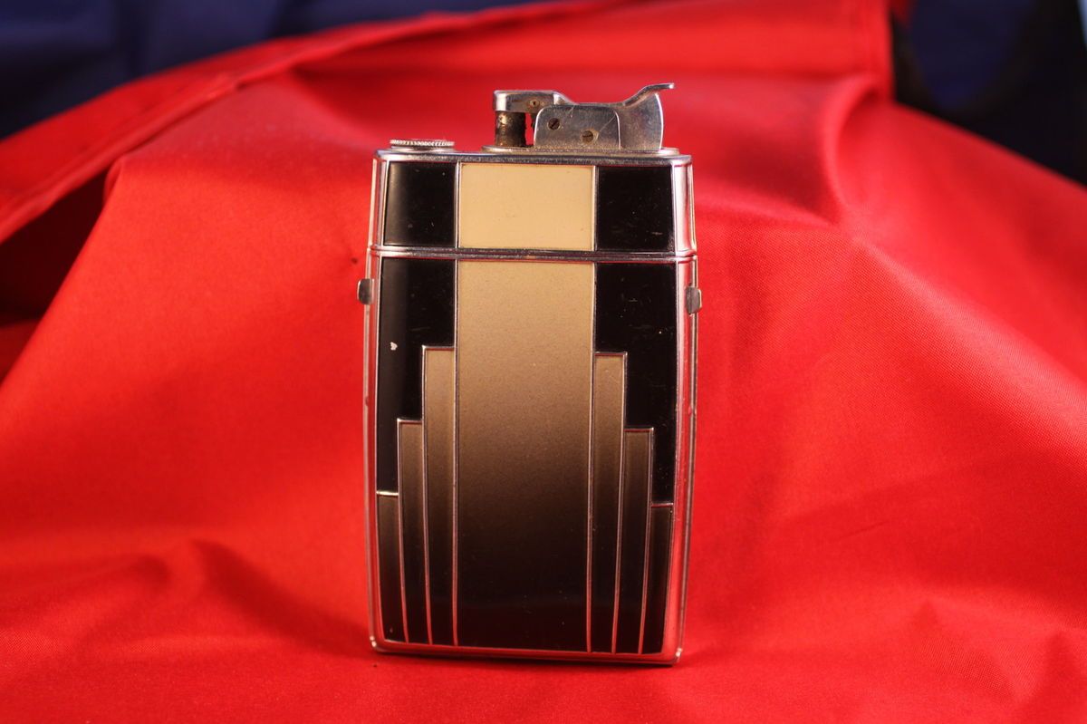Vintage Art Deco Evans Cigarette Lighter Case Combo