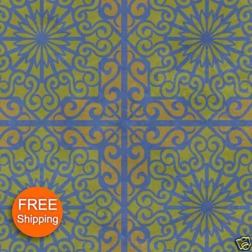 Moroccan Tile Stencil Paint A Large Floor Design 0155A