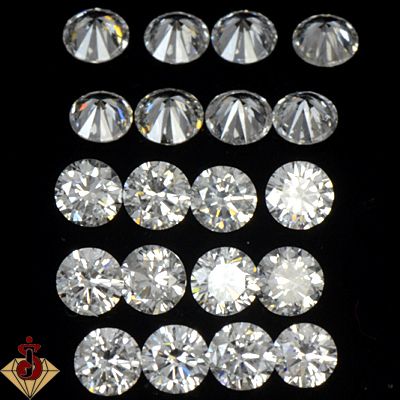 62 Cts Natural F H Color Diamond Loose Gemstone Round Cut Lot
