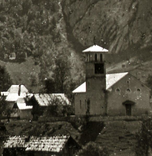  Falls Switzerland Old Glass Stereoview Ferrier CA 1855