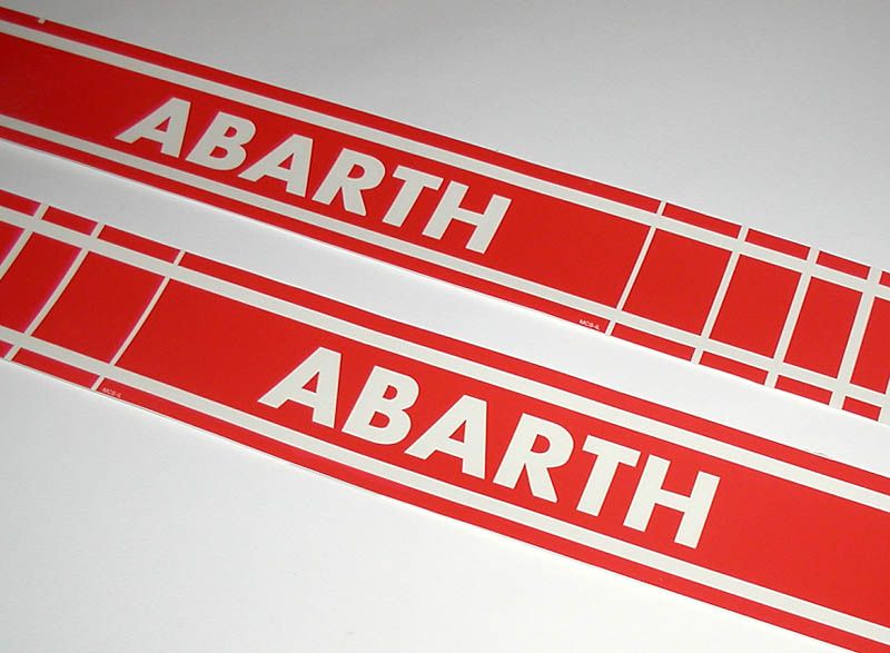 FIAT 500 F L Nuova Spider ABARTH SIDE DECAL KIT *RED*