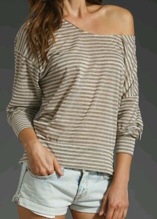 Fluxus Almond Mini Stripe Parker Knit Top XS MSRP $75