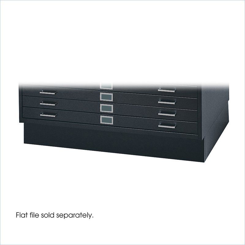 Safco Metal Closed Low Base 4998 Flat Files Black Filing Cabinet