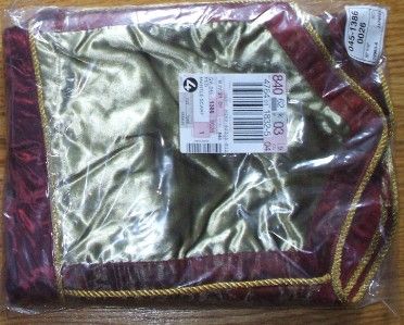 New Christmas Holiday Red Gold Velvet Damask Fireplace Mantel Scarf