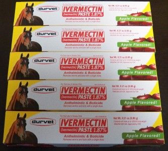 Lot of 5 Duramectin 1 87 OTC Horse Wormer Apple Flavor New Exp 8 13