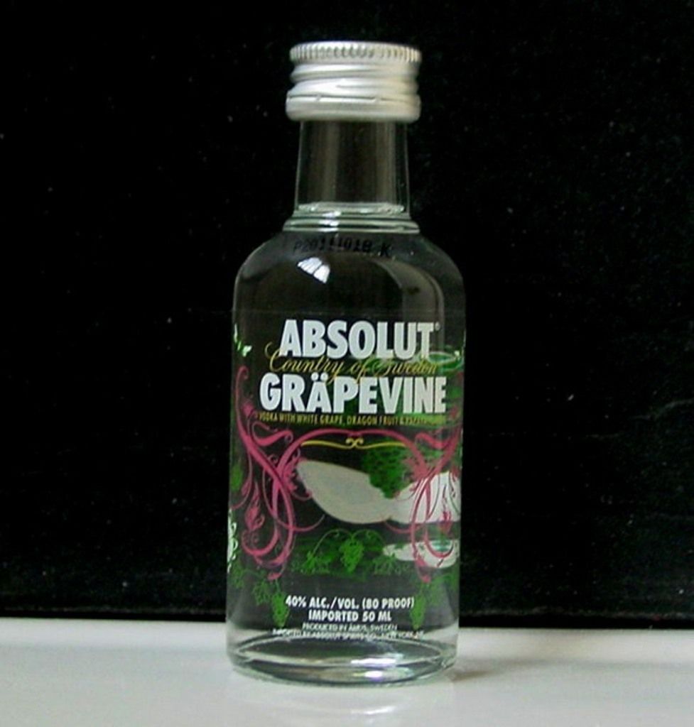 Miniature Absolut Grapevine Grape Flavored Vodka