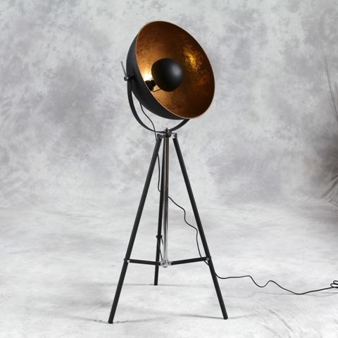  Large Black Tripod Spotlight Floor Lamp