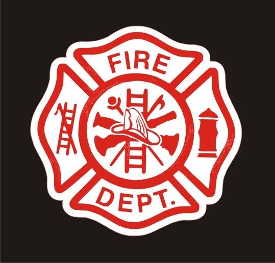 Reflective Maltese Fire Department Decals Auto Helmet