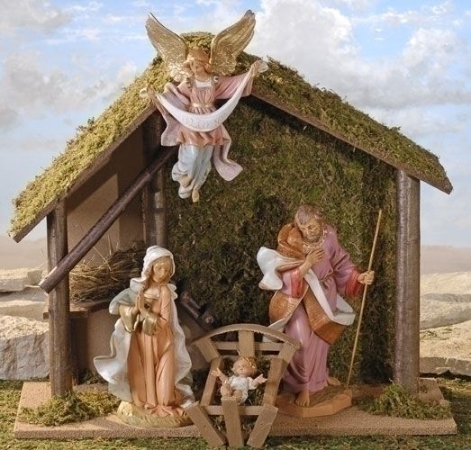 Large Fontanini 4 PC Figure Nativity Italian Stable Set