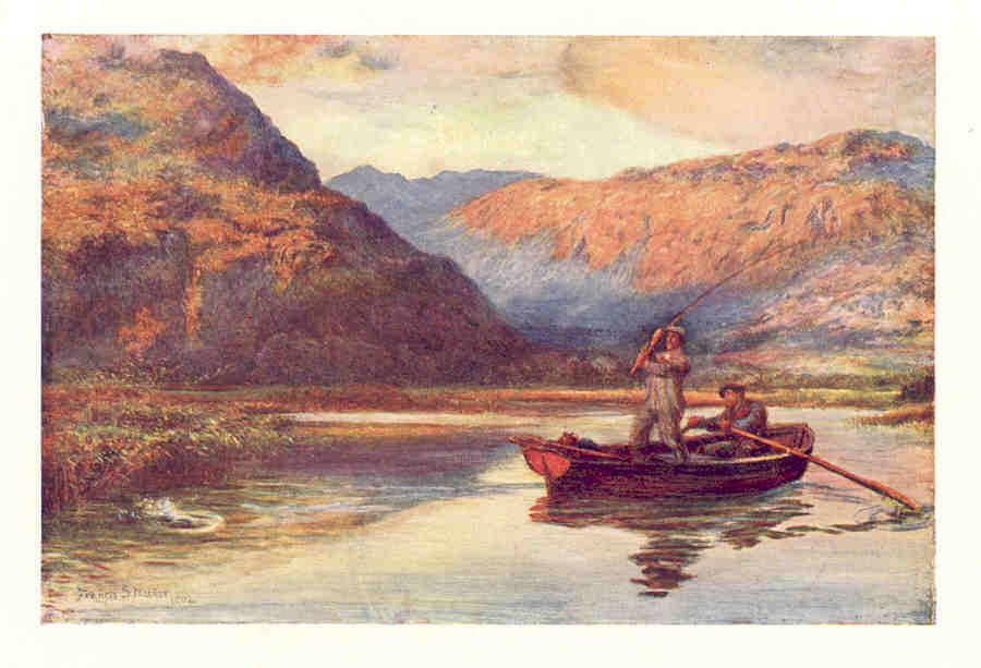 Ireland 1912 NEAR RECESS. CONNEMARA. Fishing. Old vintage print