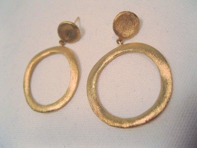 Authentic Rivka Friedman 18kt Gold Clad Designer Fashion Dangle