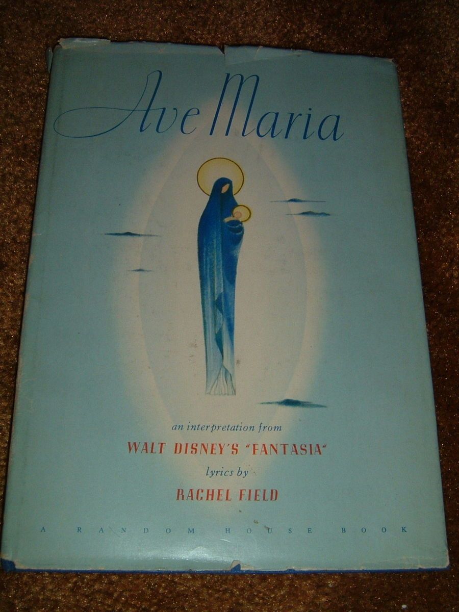   Maria Walt Disney Fantasia Book by Rachel Field Franz Schubert 1940