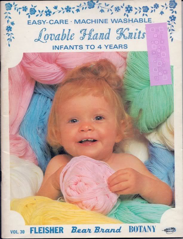 Vintage 1968 Fleisher Bear Brand 30 Lovable Hand Knits Book Infants to