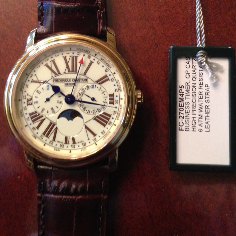 Frederique Constant Moon Phase Mens Watch