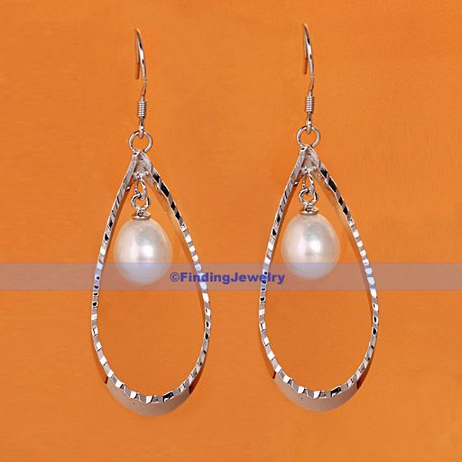 Genuine 9mm Freshwater White Pearl Drop Earrings Reliable Seller