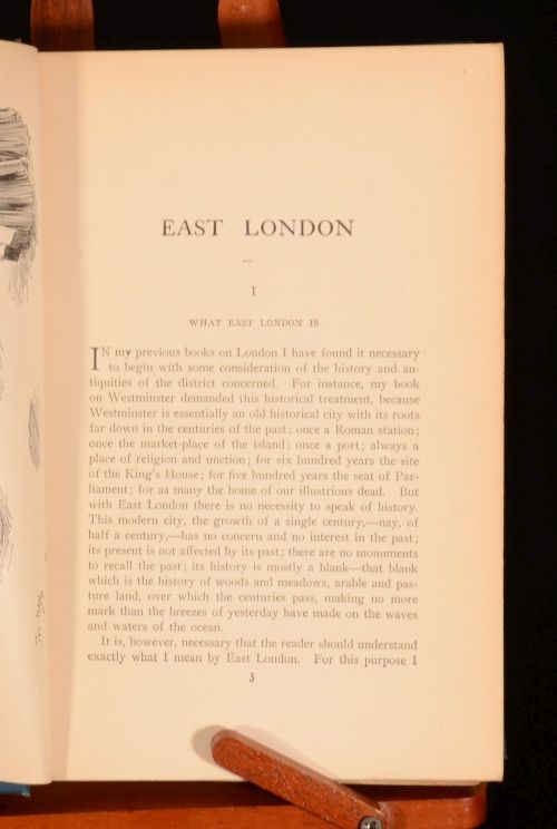 1903 East London by Walter Besant with An Etching and Fifty Four