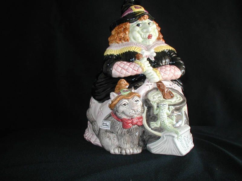 Fitz Floyd Cookie Jar Halloween Hoedown Witch 1992