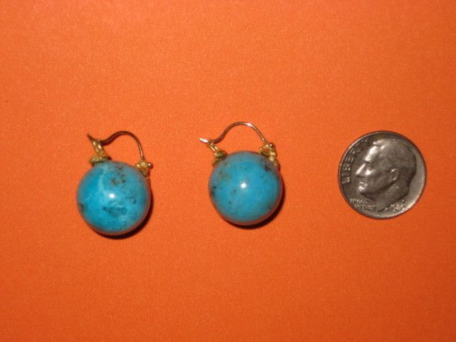 GABRIELLE SANCHEZ RARE TURQUOISE FLYERS 18K HALF OFF SALE 10 to