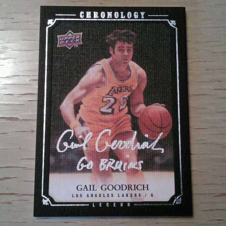 Gail Goodrich Lakers 2007 08 Chronology Auto w/ Rare UCLA Inscription