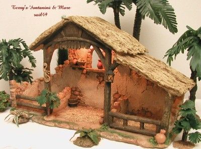 fontanini italy 5 lighted 10pc italian traditional nativity stable set