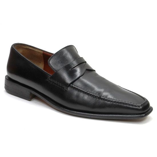 Fratelli Rossetti 15181 Made in Italy Black Modern Penny Loafers Shoes