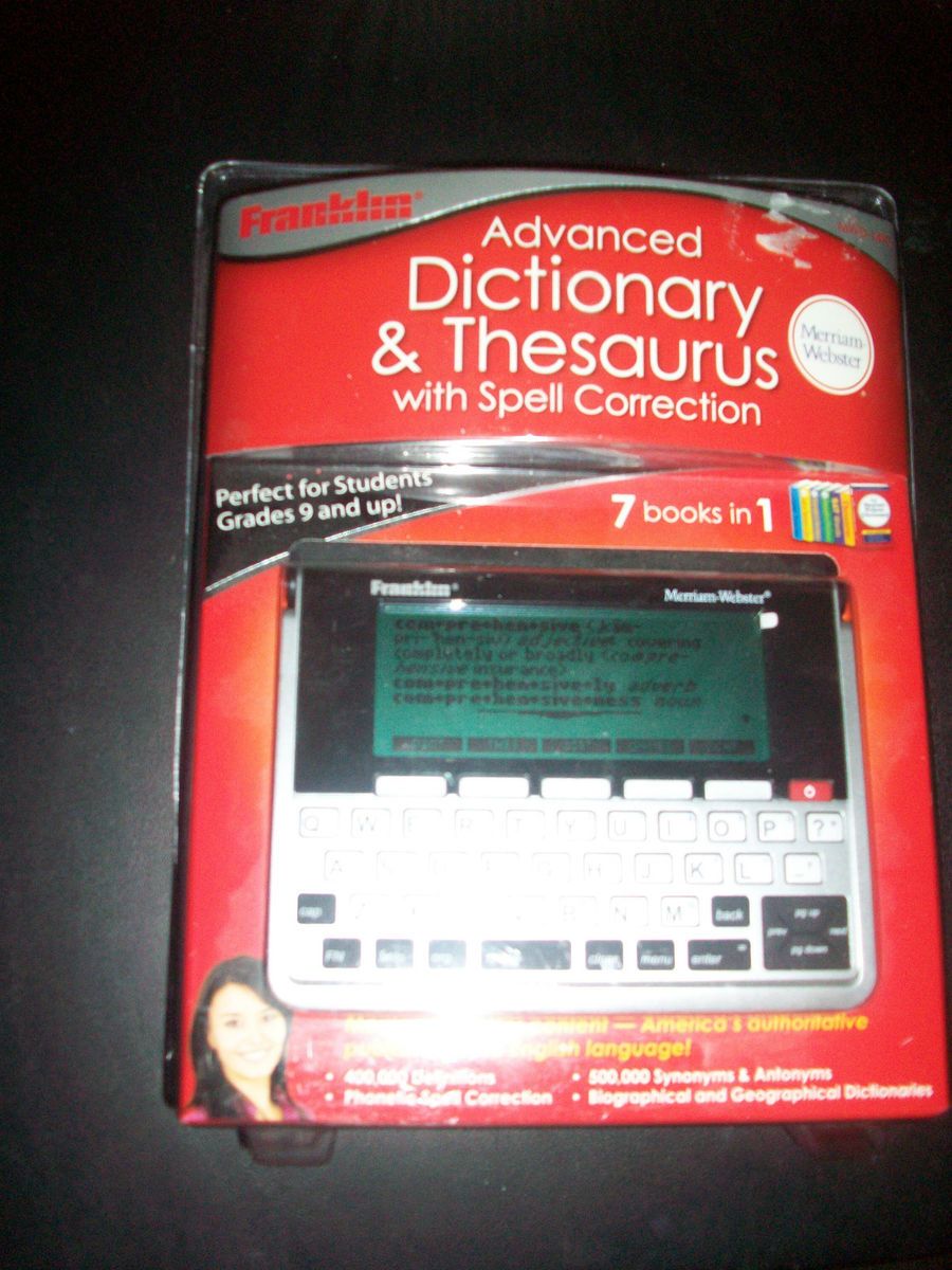 Franklin Merriam Webster Advanced Dictionary & Thesaurus with Spell