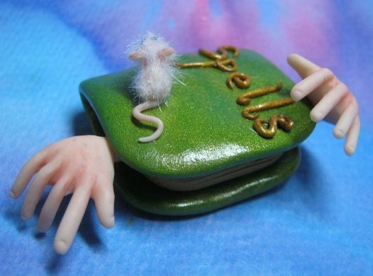  Spellbound Mouse Wizards Spellbook OOAK Sculpt Ann Galvin