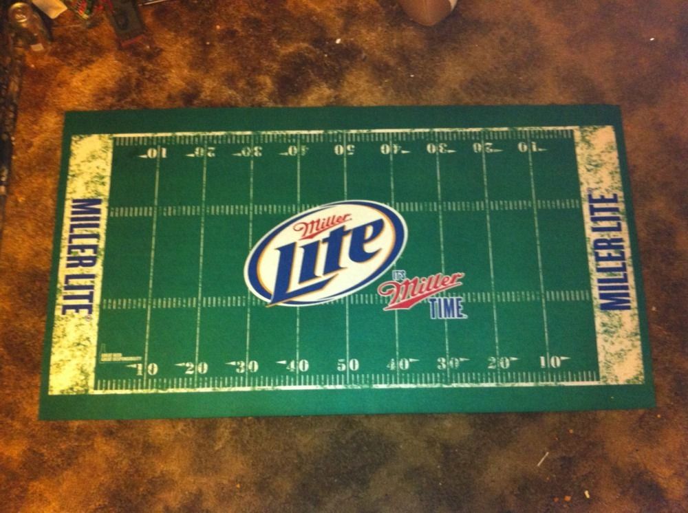 Miller Lite Welcome Football Field Turf Floor Mat Beer Light Time SEC