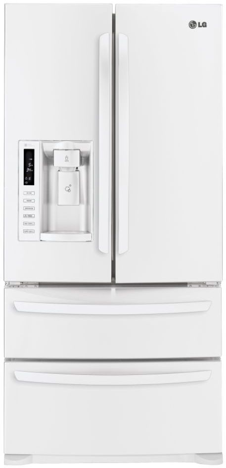 LG 24 7 CU ft French Door Refrigerator 33 inch Wide White Finish