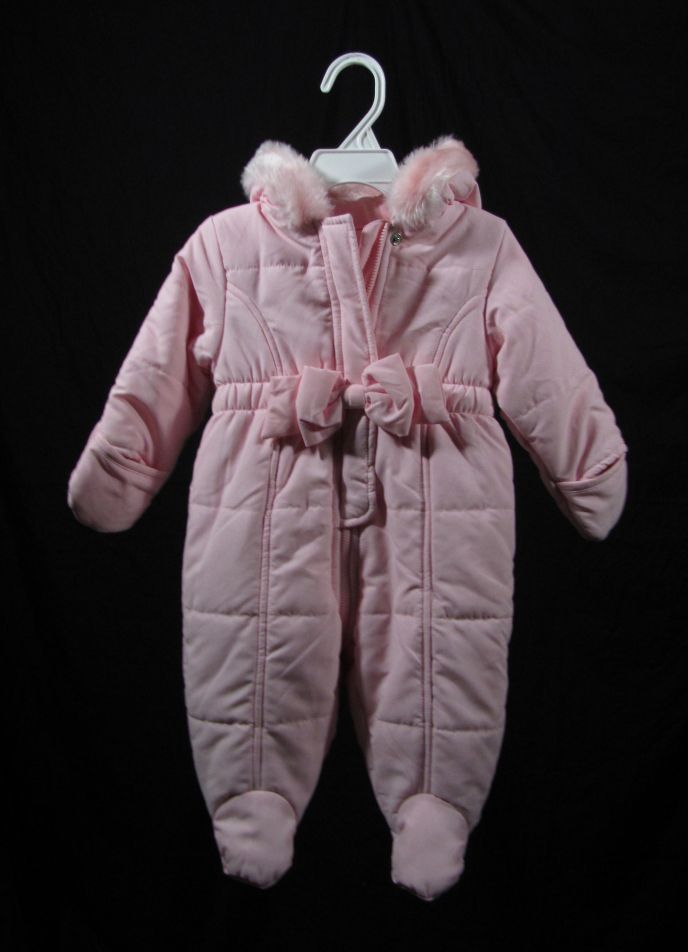 NWT Frist Impressions Infant Girls 3 6 Months 1 Piece Snowsuit Footies