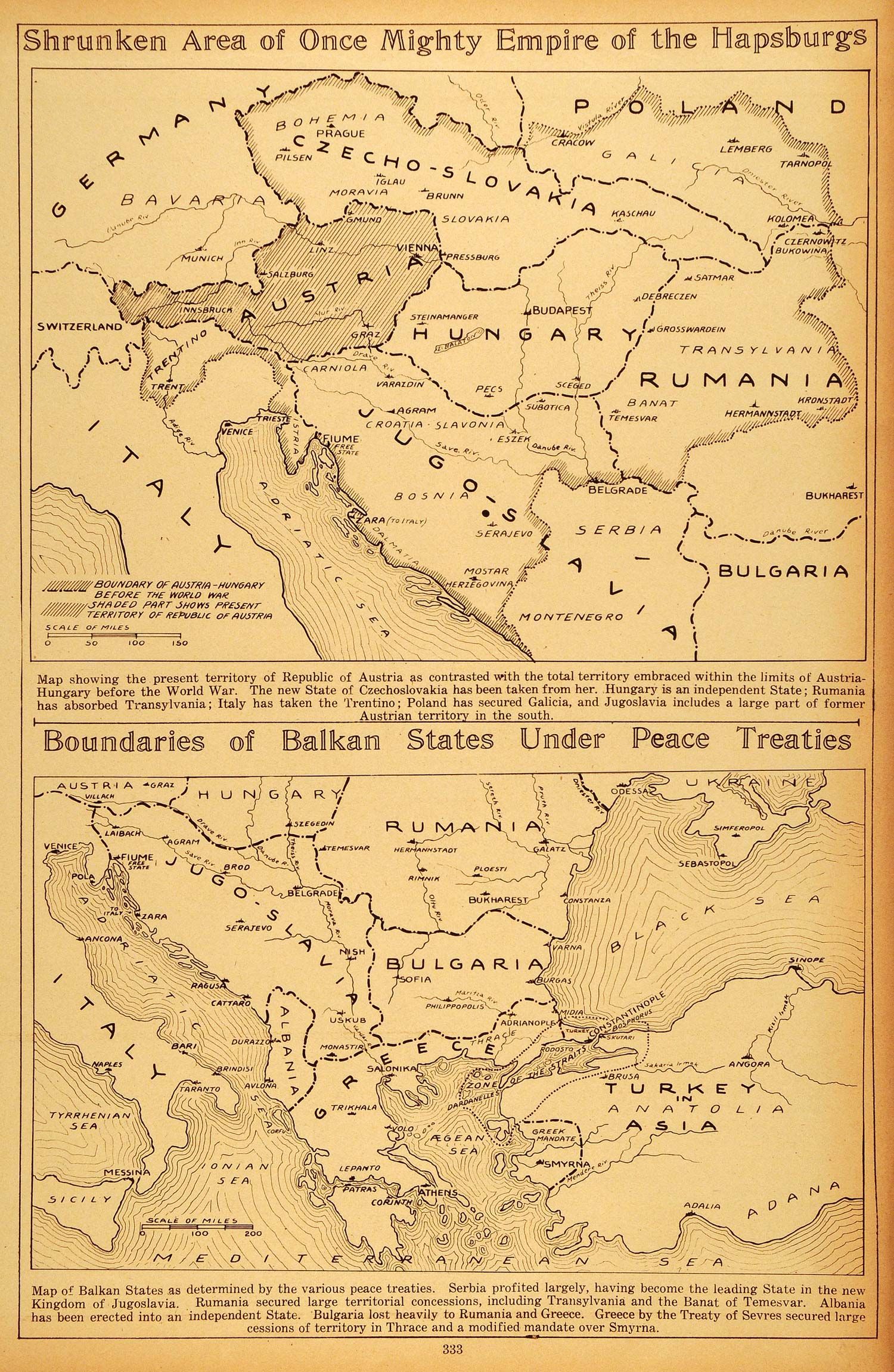  Austria Map Hungary Hungary Czechoslovakia Galicia Europe WW1