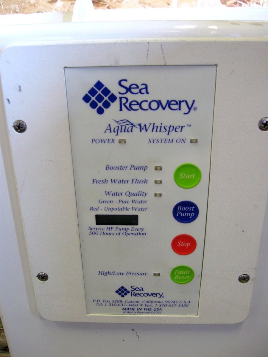 Sea Recovery Mini 350 Watermaker Only 25 Hrs Used