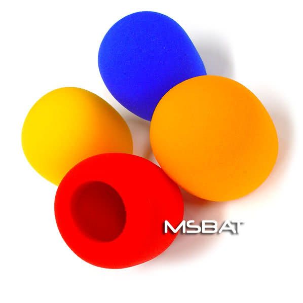 Microphone Foam Ball Mic Windscreens Colored 4 Pak