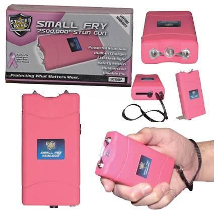 Pink Streetwise Small Fry 7 500 000 Volt Stun Gun Rechargeable