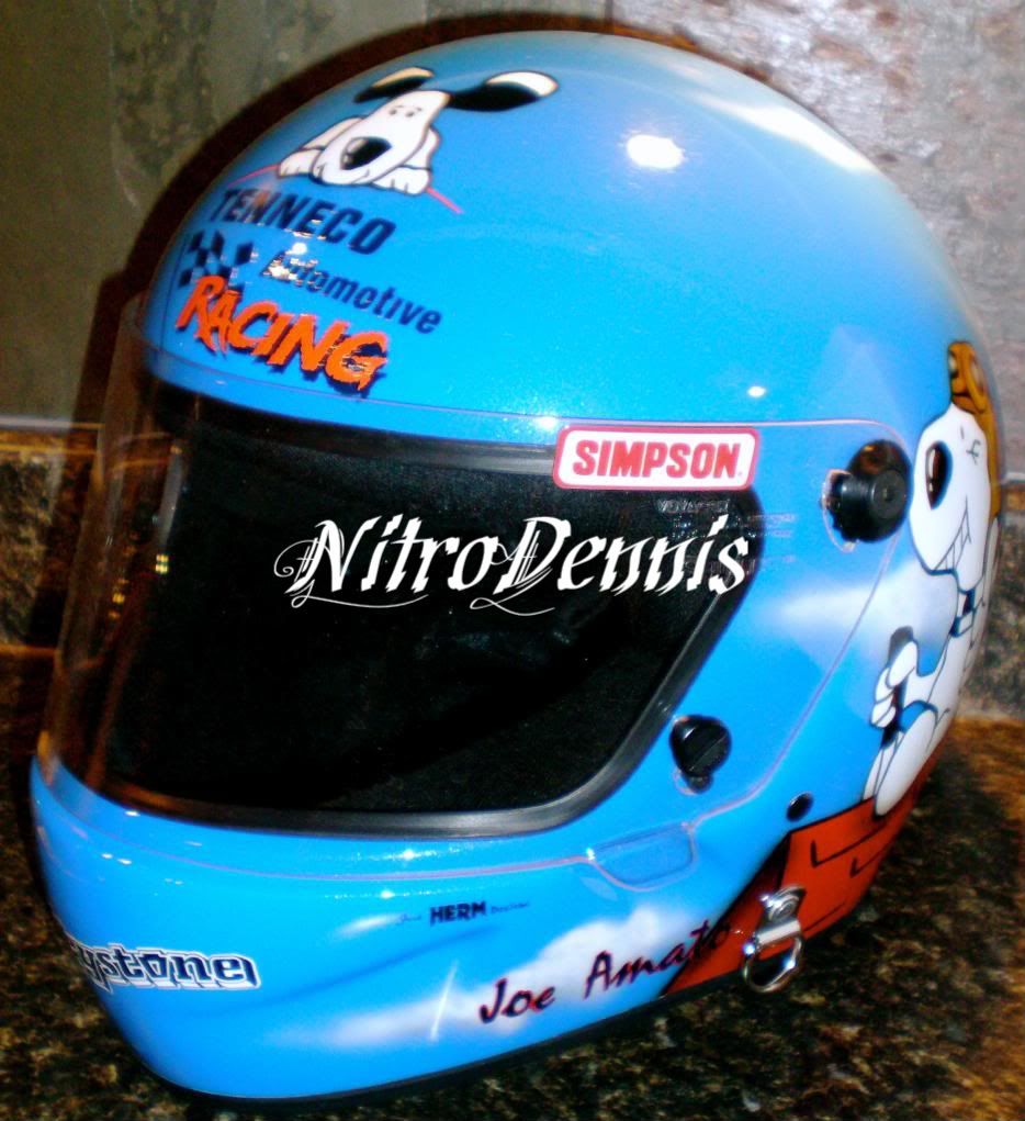 NHRA Joe Amato Helmet Snoopy Red Baron Top Fuel RARE