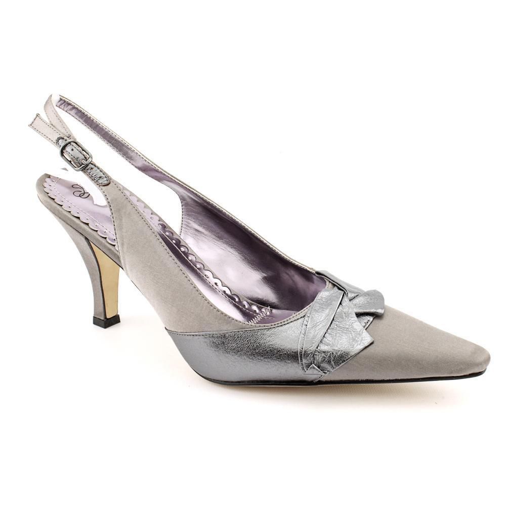 Renee Garbo Womens Size 11 Gray X Wide Textile Slingbacks Shoes