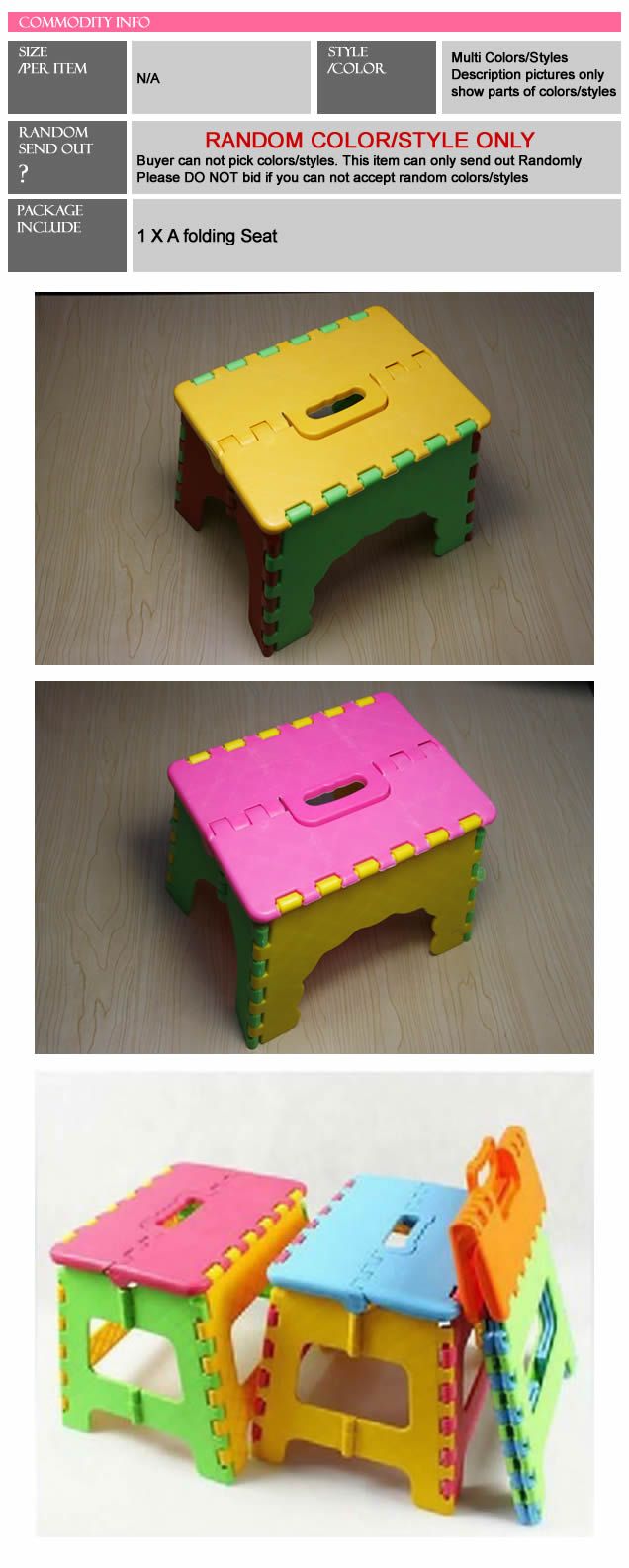 Folding Step Stool Seat Foot Camper Multi Purpose